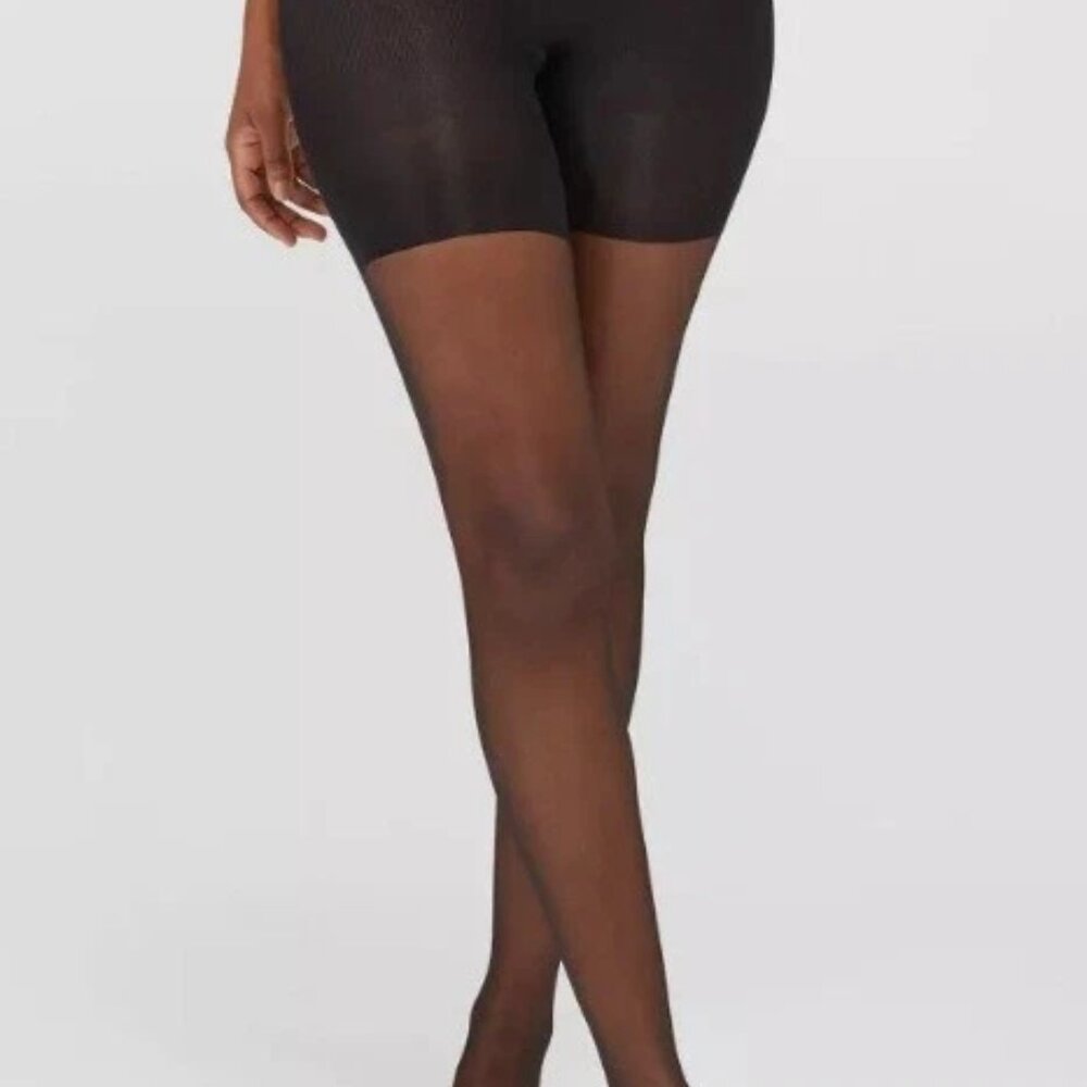 ASSETS by Sara Blakely Shaping Pantyhose, 126B,  Black - Set of 3 pairs